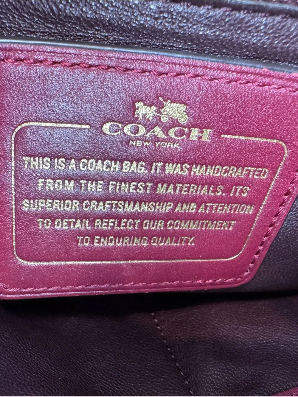 Coach smooth leather